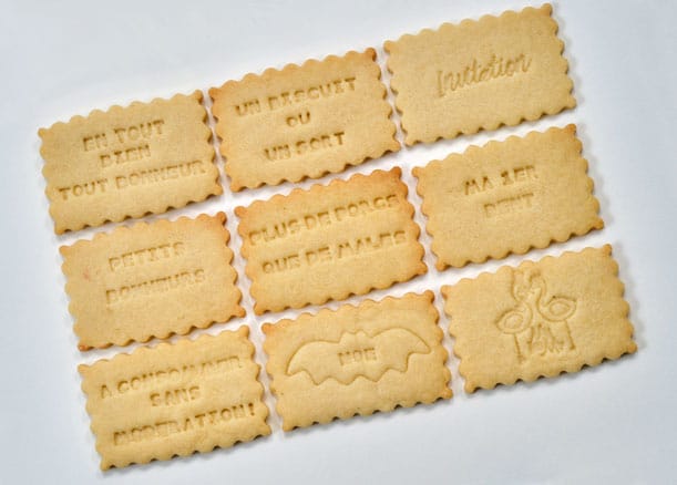 biscuit personnalise message texte