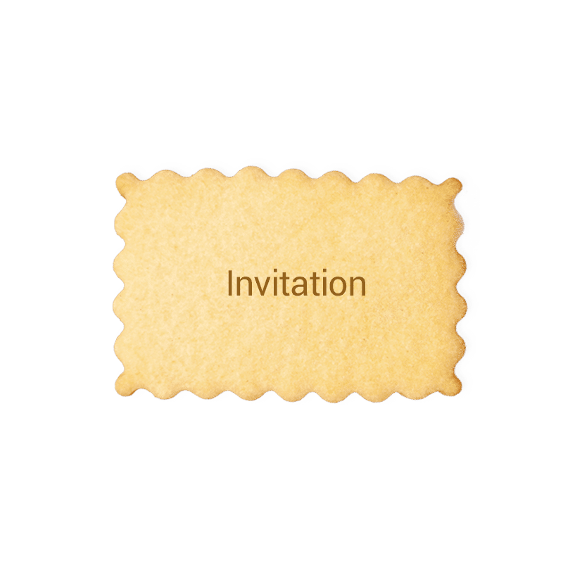 invitation originale personnalisation biscuit