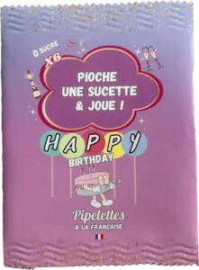 Sachet de 6 sucettes Happy Birthday