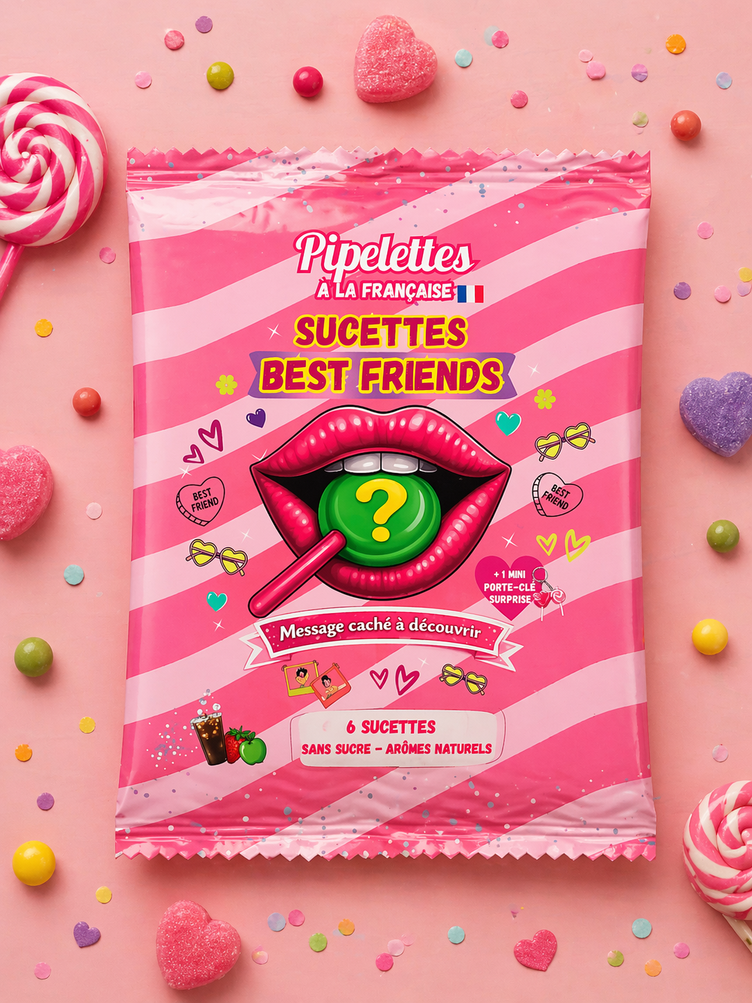 Sachet de 6 sucettes Best Friends