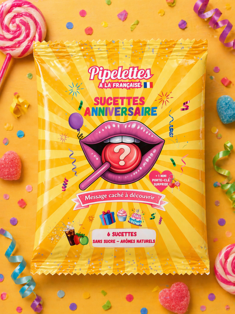 Sachet de 6 sucettes Happy Birthday