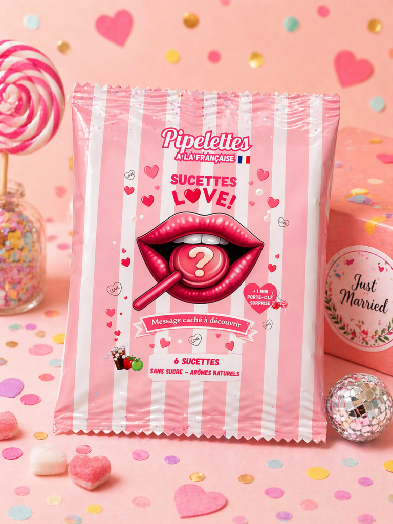 Sachet de 6 sucettes LOVE